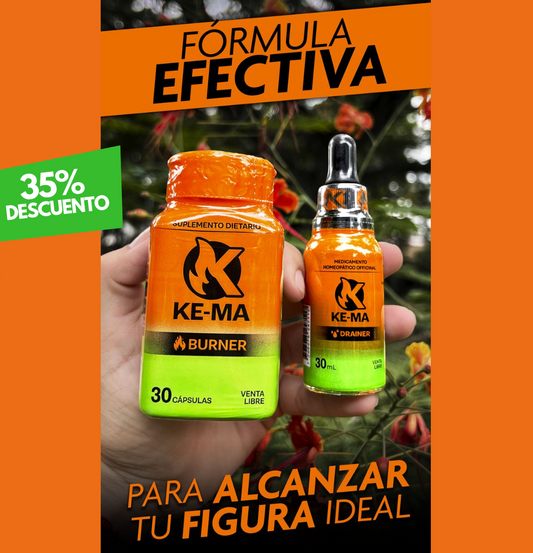 DUO QUEMADOR DE GRASA KE-MA® / (FORMULA NATURAL Y EFECTIVA PARA BAJAR DE PESO) ⬇️ + Obsequio