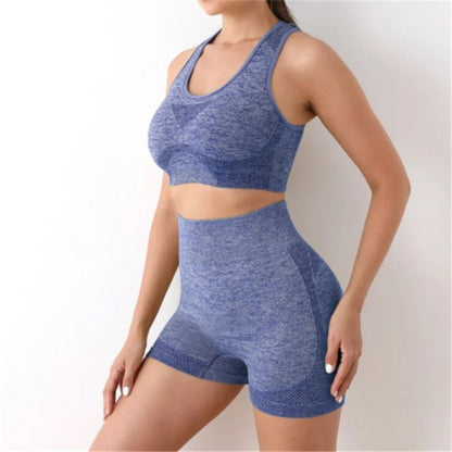 Conjunto Deportivo Levanta cola y control abdomen / Leggings Short Push Up + Top