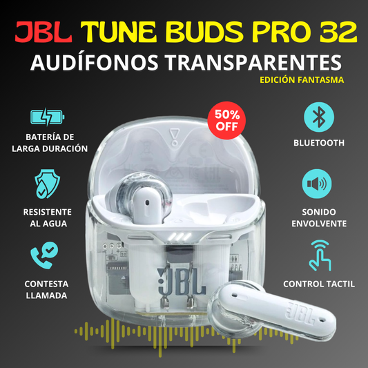 🎧❗Audífonos JBL Tune Flex Buds 32 ❗🔥 Edición fantasma -